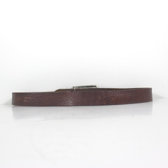 Distressed Brown Leather Belt with America 1974 Silver Buckle Made in Australia - Picture 4 of 8